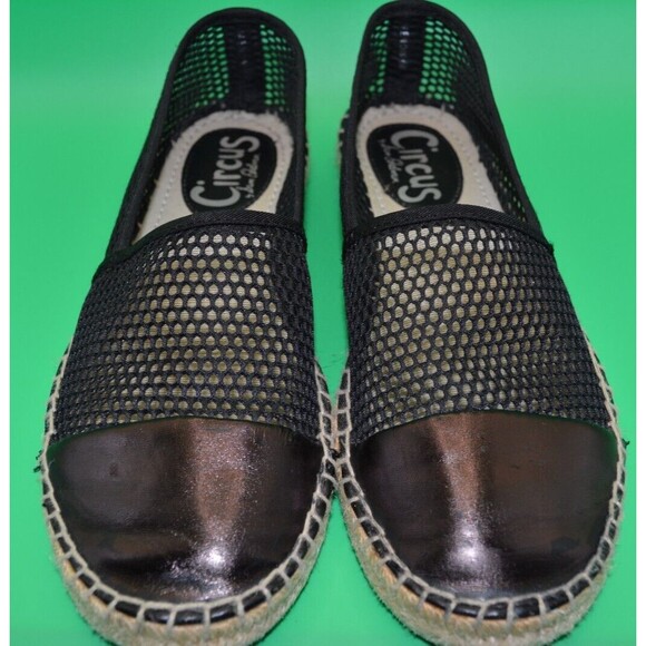Circus by Sam Edelman Women's Summer Flat Espadrille, Sz 6 Black - Picture 2 of 7